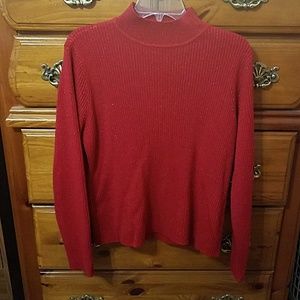 Red sweater with sparkle